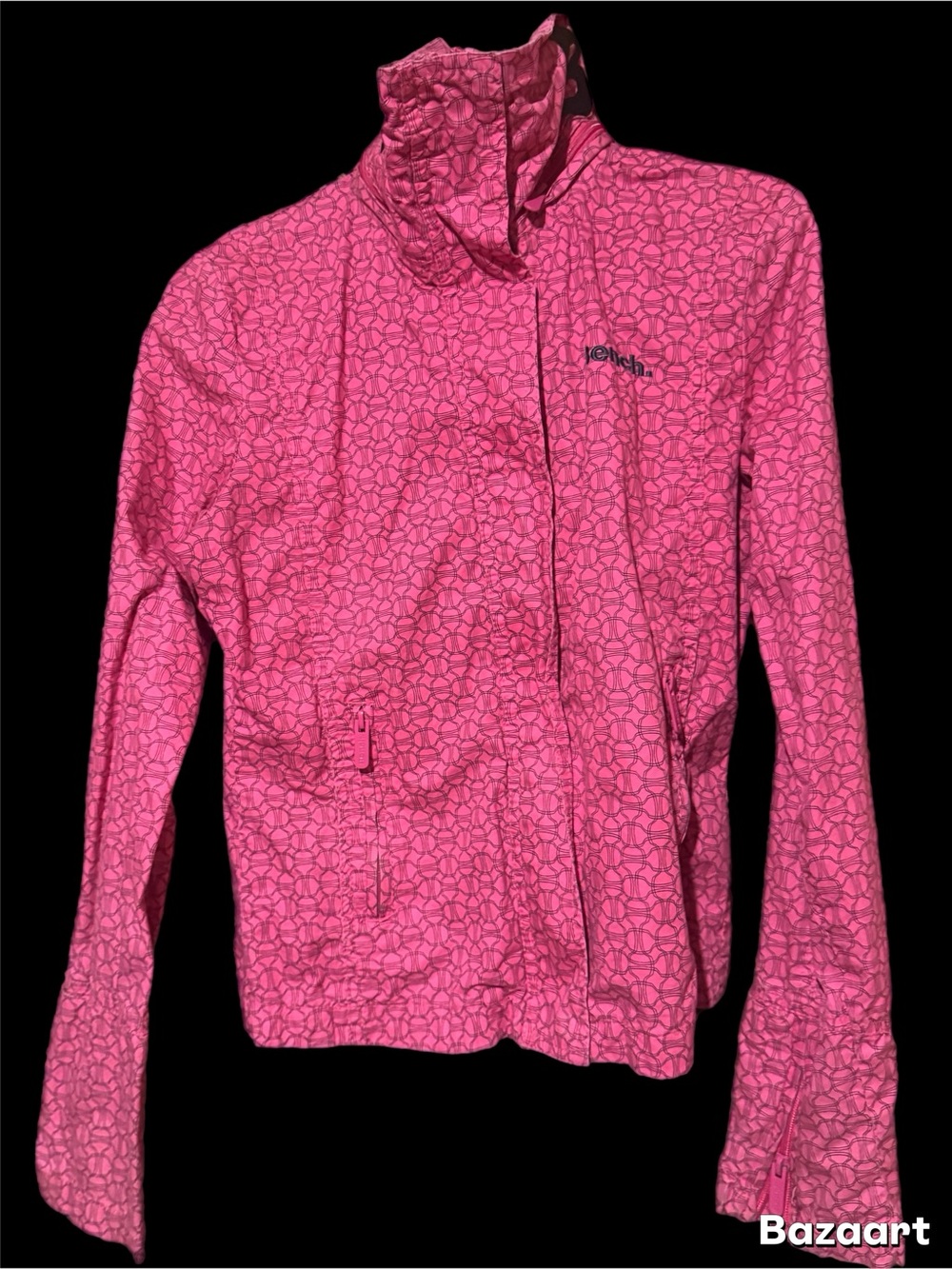 Bench Athletic Pink Patterned Windbreaker Jacket by- Women